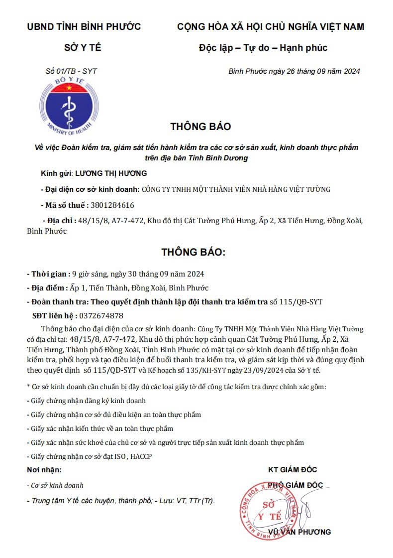 Mạo danh Sở Y tế thành lập đoàn kiểm tra các nhà hàng ở Bình Phước- Ảnh 1.