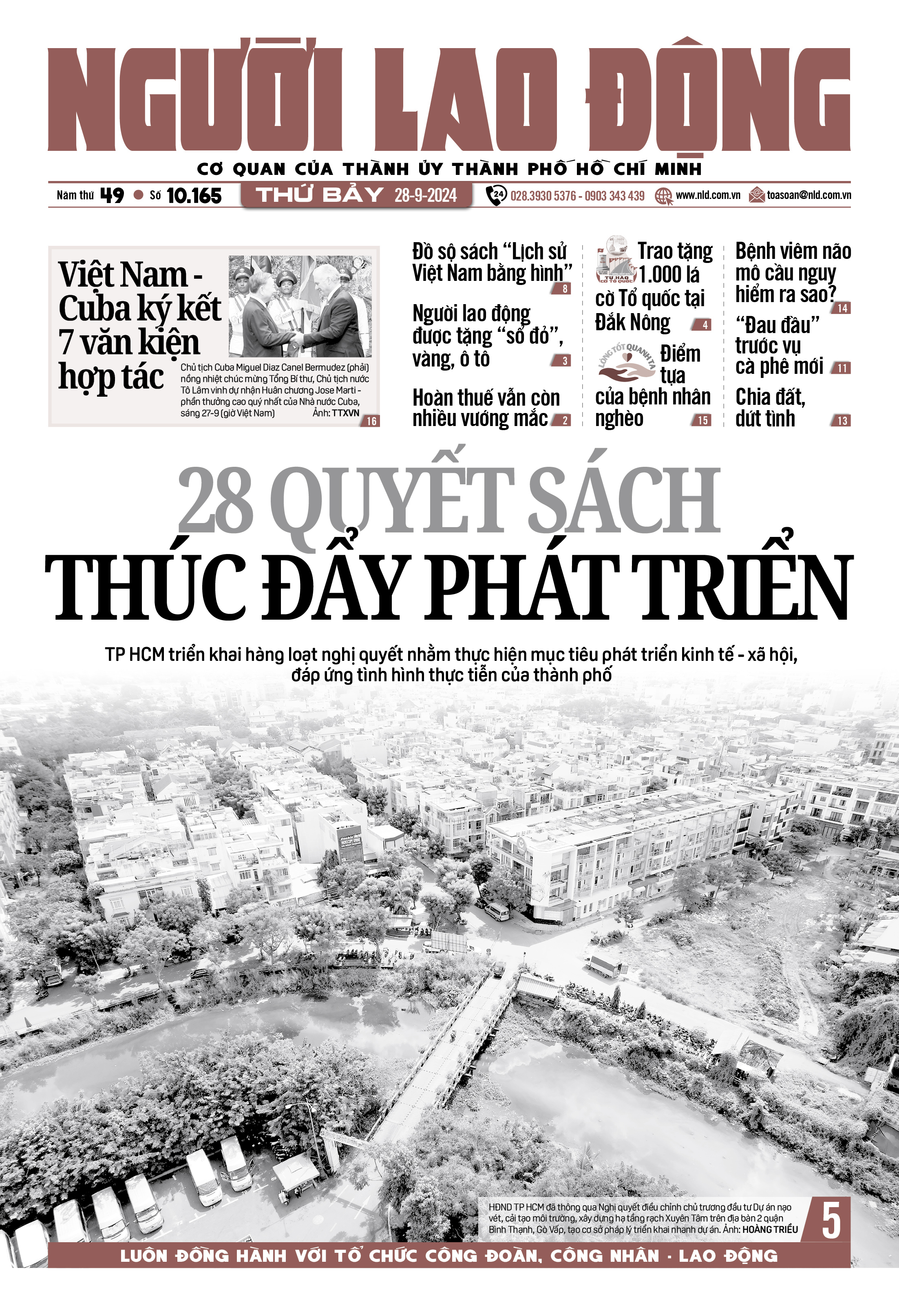 B&aacute;o in ng&agrave;y 28-9: 28 quyết s&aacute;ch th&uacute;c đẩy ph&aacute;t triển- Ảnh 1.
