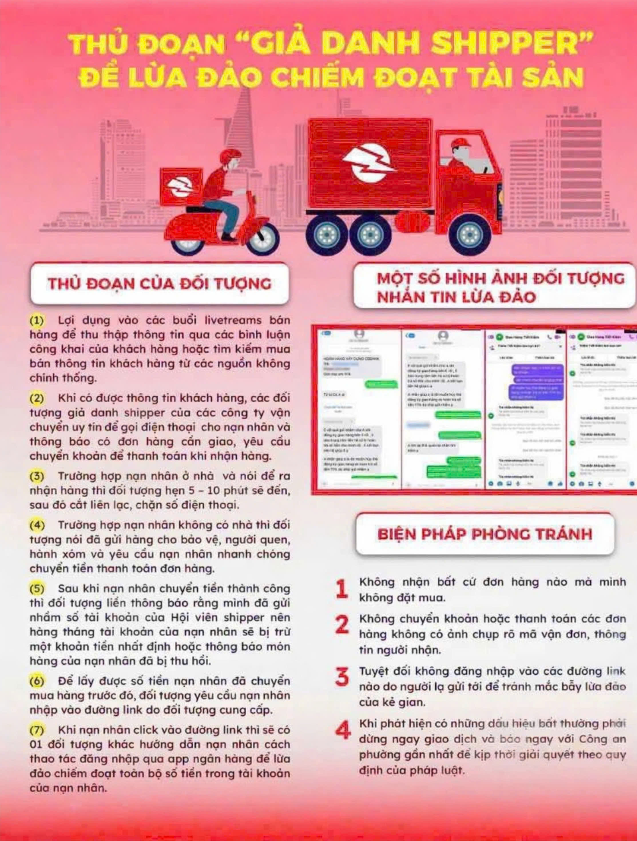 C&ocirc;ng an TP Thủ Đức cảnh b&aacute;o chi&ecirc;u lừa "giả danh shipper"- Ảnh 1.