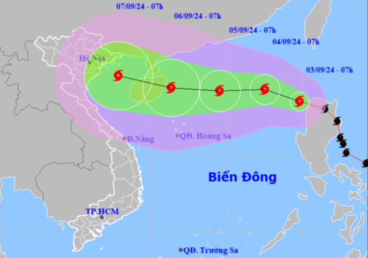 B&atilde;o Yagi v&agrave;o Biển Đ&ocirc;ng, trở th&agrave;nh cơn b&atilde;o số 3, giật cấp 16- Ảnh 1.