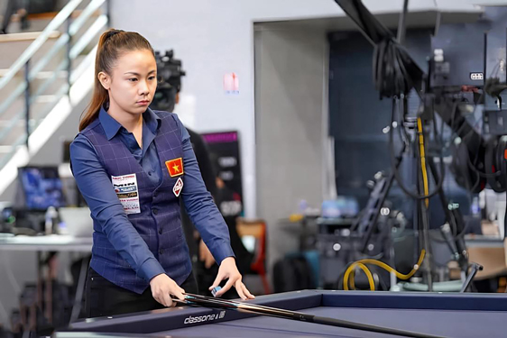 Nguyễn Ho&agrave;ng Yến Nhi gi&agrave;nh HCĐ Giải V&ocirc; địch billiards carom 3 băng nữ thế giới 2024 Ảnh: UMB