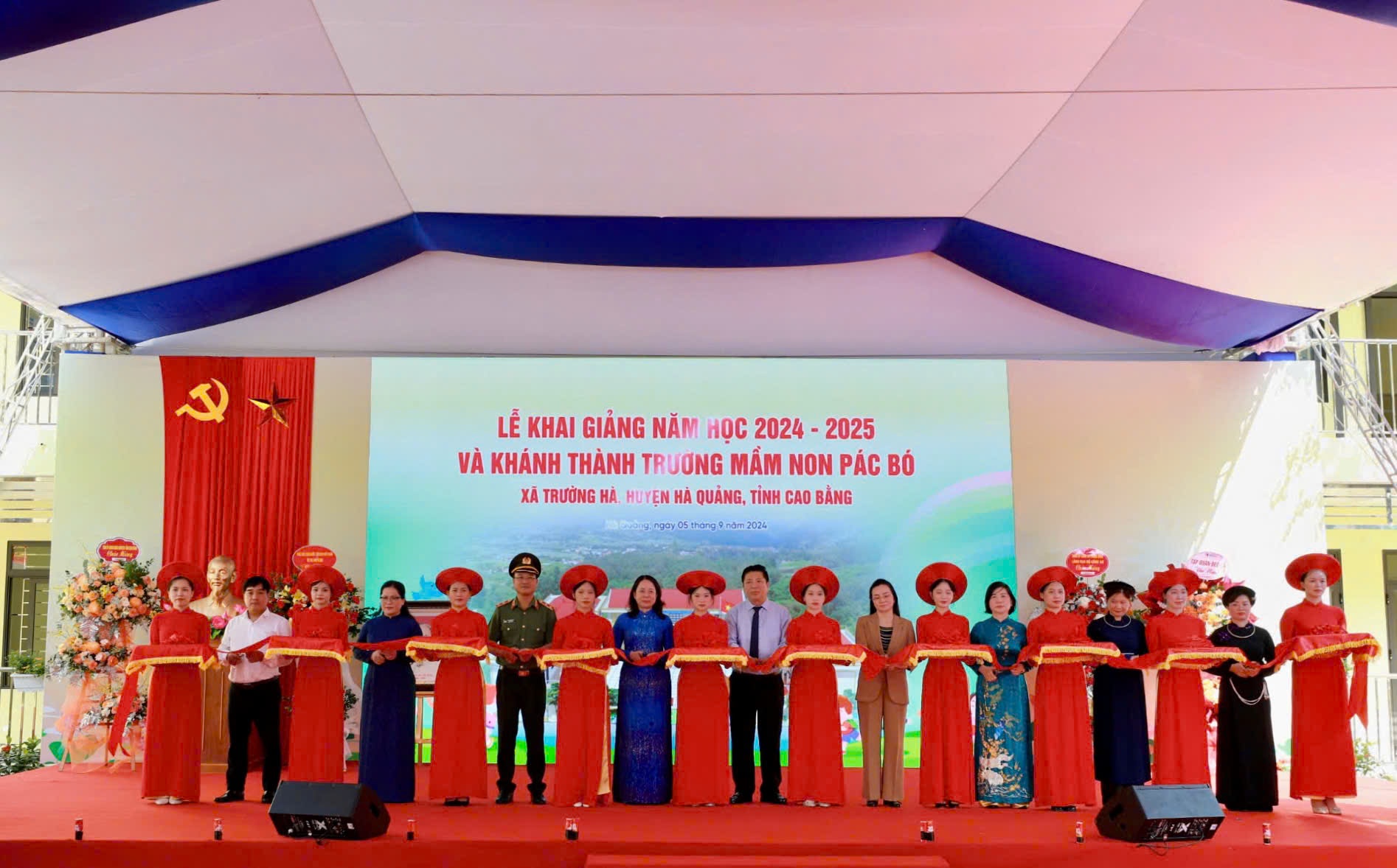 Kh&aacute;nh th&agrave;nh trường Mầm non P&aacute;c B&oacute; do Tổng B&iacute; thư, Chủ tịch nước T&ocirc; L&acirc;m tặng- Ảnh 1.