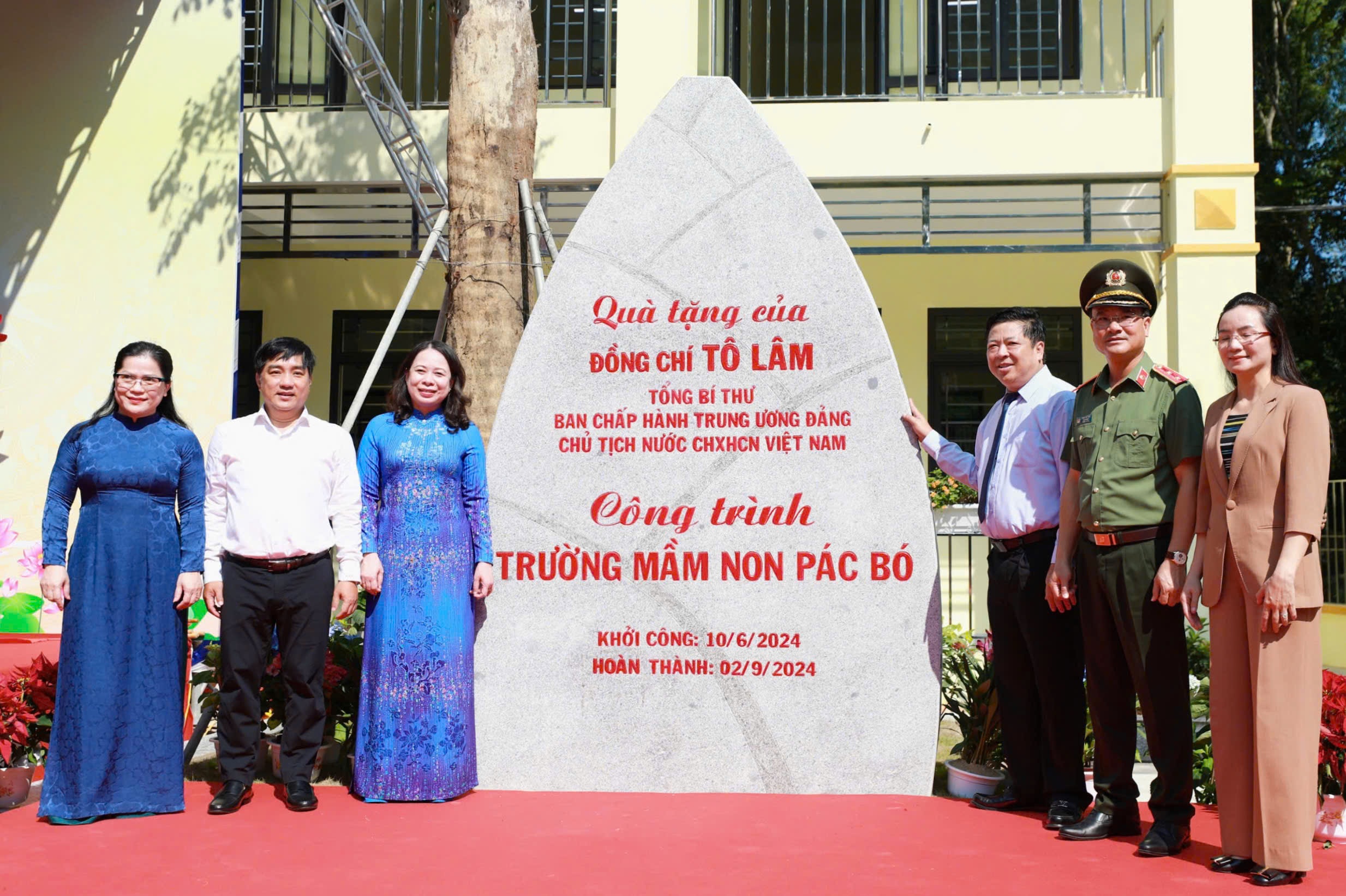 Kh&aacute;nh th&agrave;nh trường Mầm non P&aacute;c B&oacute; do Tổng B&iacute; thư, Chủ tịch nước T&ocirc; L&acirc;m tặng- Ảnh 2.