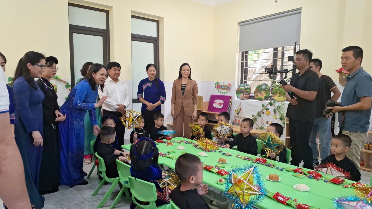 Kh&aacute;nh th&agrave;nh trường Mầm non P&aacute;c B&oacute; do Tổng B&iacute; thư, Chủ tịch nước T&ocirc; L&acirc;m tặng- Ảnh 5.