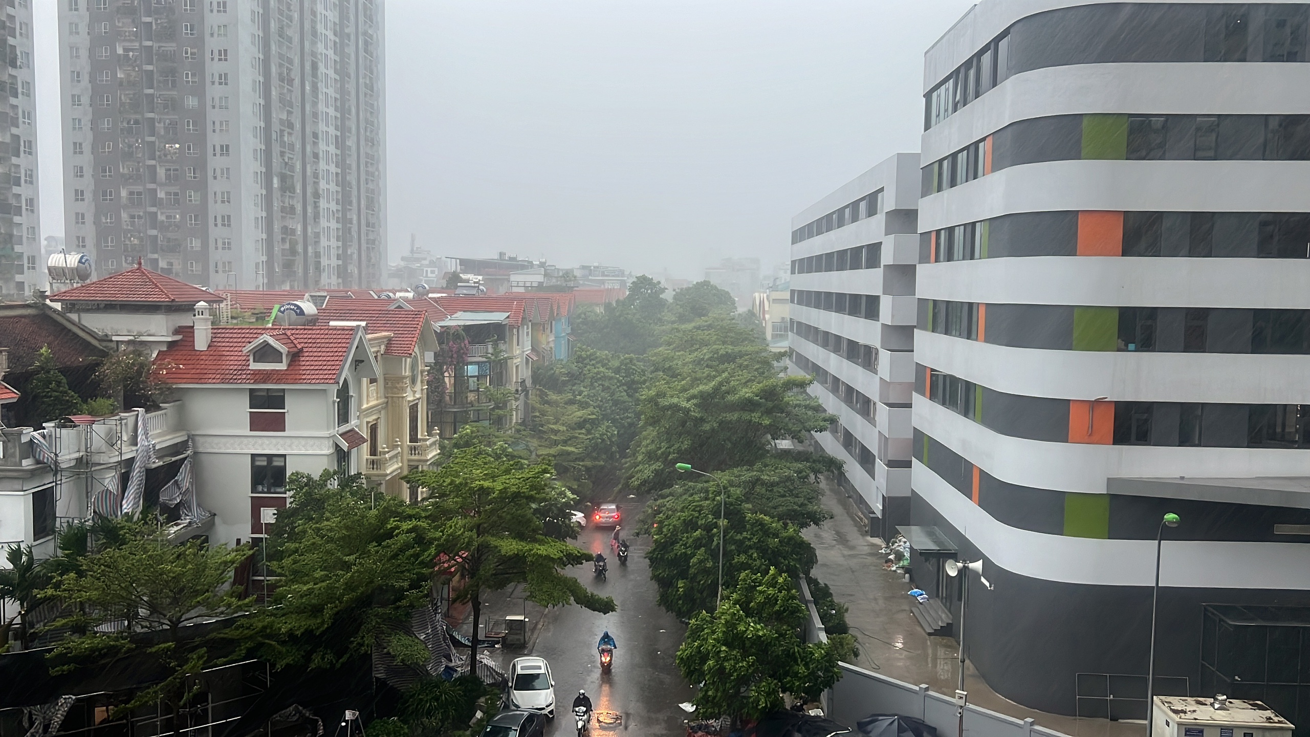 H&agrave; Nội d&ocirc;ng lớn v&agrave; mưa to, c&acirc;y đổ la liệt trước khi si&ecirc;u b&atilde;o Yagi đổ bộ- Ảnh 3.