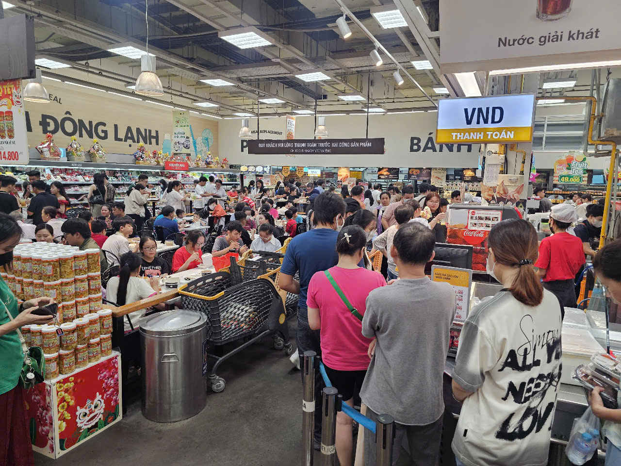 TP HCM: Trung tâm thương mại đông nghịt, người dân xếp hàng dài ngày đầu năm- Ảnh 7.