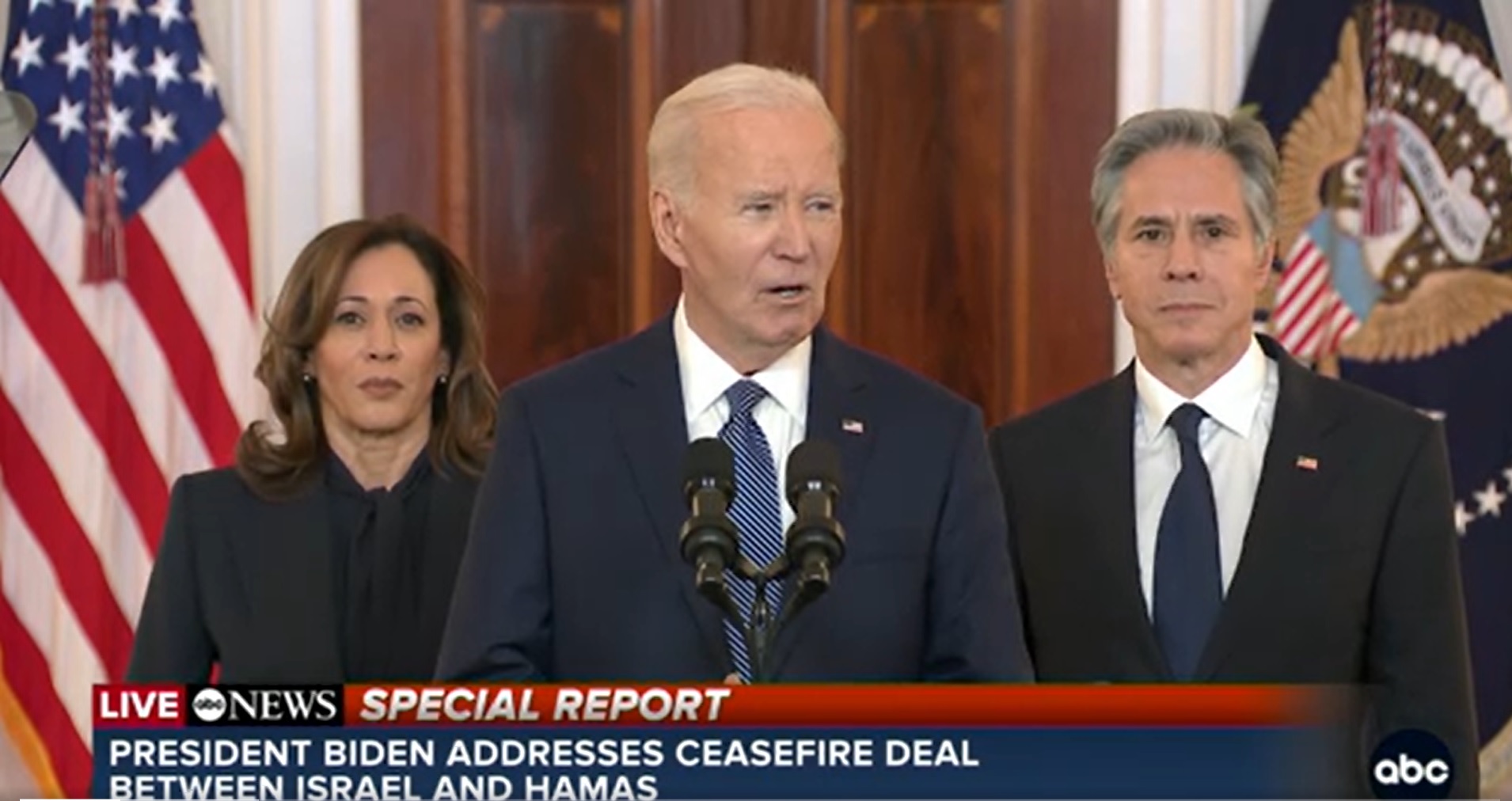 Tổng thống Biden x&aacute;c nhận thỏa thuận ngừng bắn đạt được giữa Israel v&agrave; Hamas. Ảnh: ABC News
