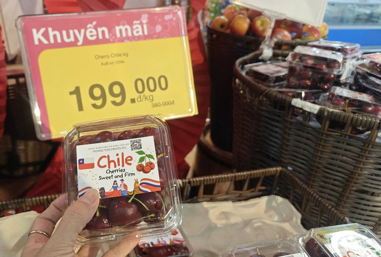 Cherry Chile gi&aacute; rẻ bất ngờ, nhiều người nghi ngờ h&agrave;ng Trung Quốc- Ảnh 2.
