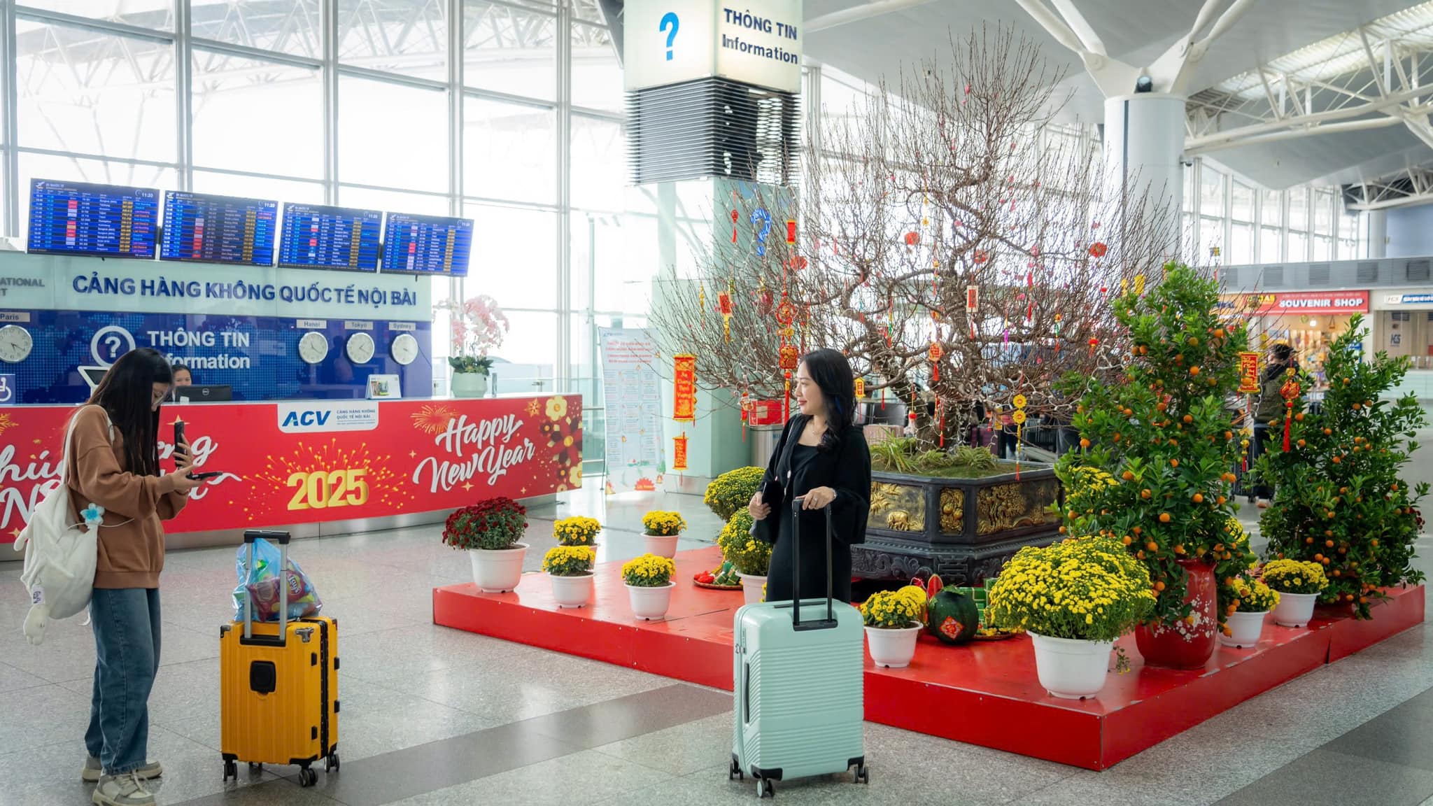 Nụ cười đo&agrave;n vi&ecirc;n tại s&acirc;n bay trong ng&agrave;y cao điểm Tết- Ảnh 17.