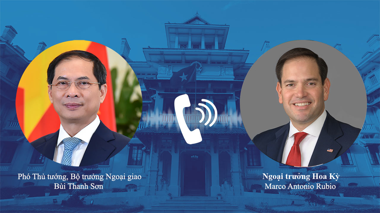 Ph&oacute; Thủ tướng, Bộ trưởng Ngoại giao B&ugrave;i Thanh Sơn điện đ&agrave;m với t&acirc;n Ngoại trưởng Mỹ- Ảnh 1.