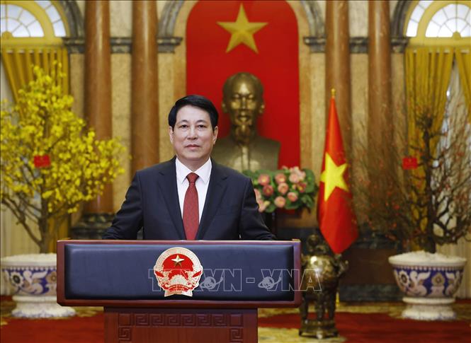 Chủ tịch nước Lương Cường ch&uacute;c Tết Ất Tỵ 2025- Ảnh 1.