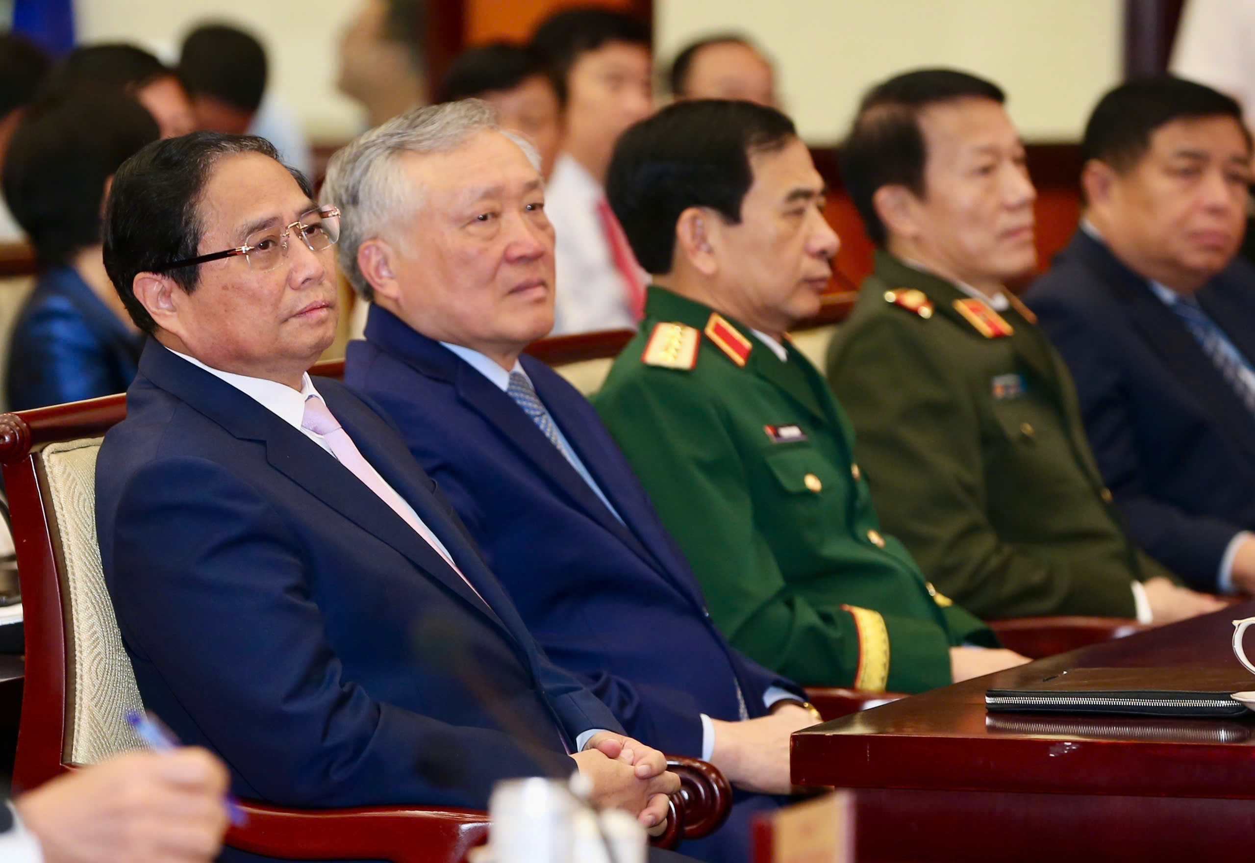 Thủ tướng Phạm Minh Ch&iacute;nh dự lễ c&ocirc;ng bố x&acirc;y dựng Trung t&acirc;m t&agrave;i ch&iacute;nh- Ảnh 2.