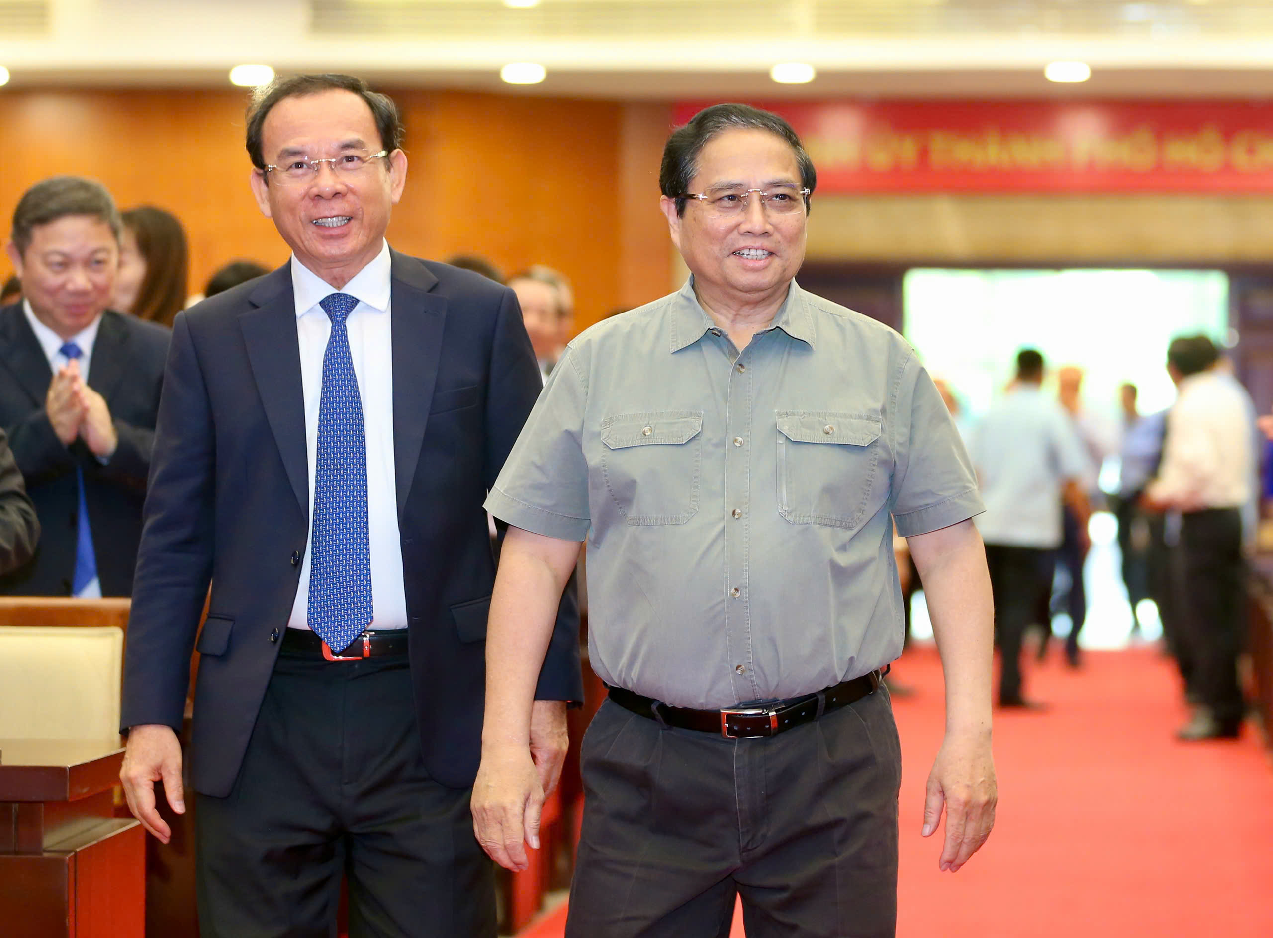 Thủ tướng Phạm Minh Ch&iacute;nh dự c&ocirc;ng bố 
Quy hoạch TP HCM- Ảnh 1.