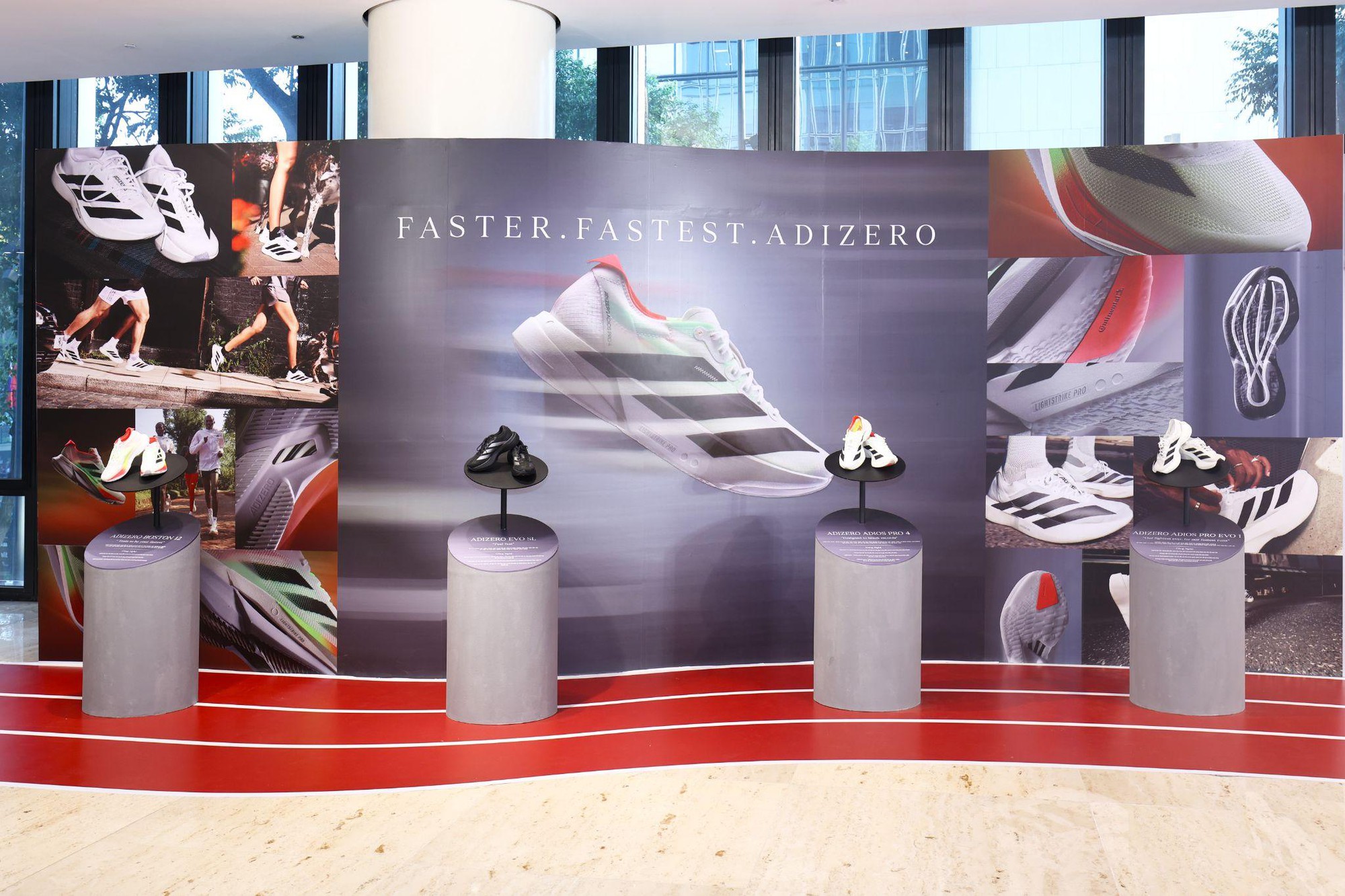 A display of shoes on display Description automatically generated