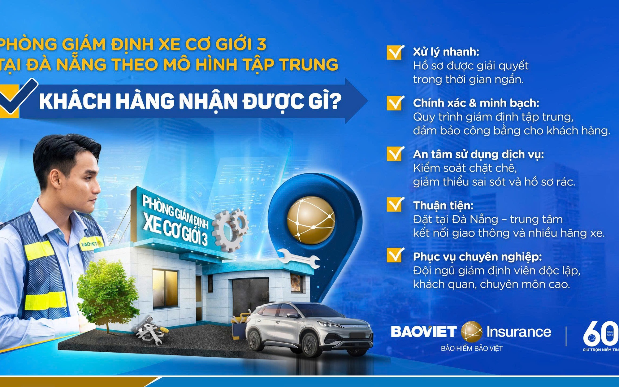 Bảo hiểm Bảo Việt khai trương phòng Giám định xe cơ giới 3 tại Đà Nẵng