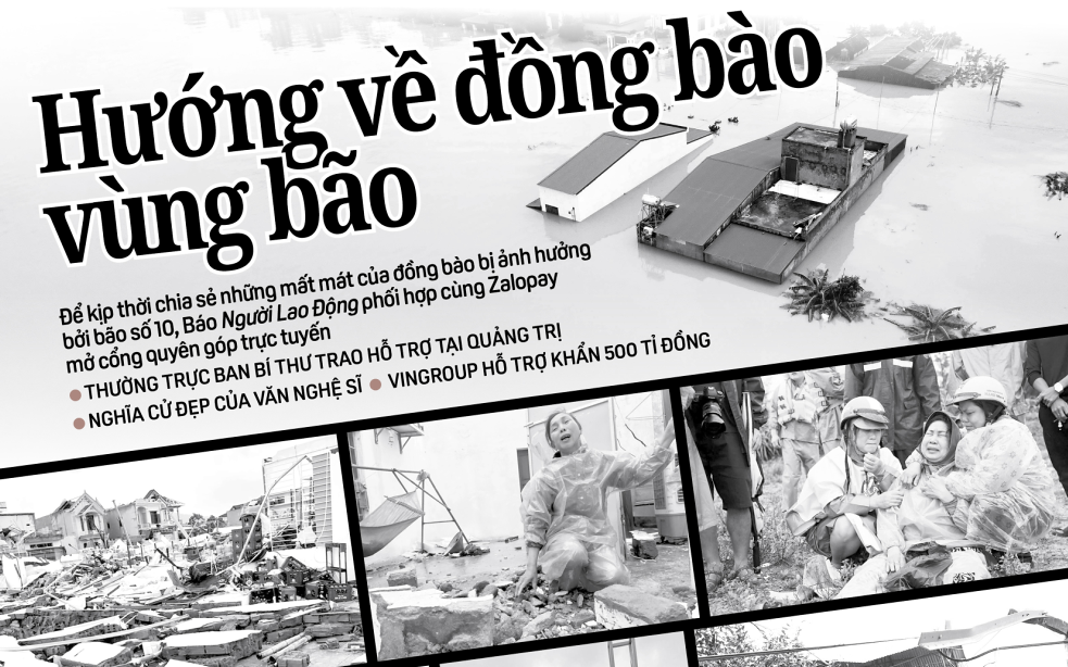 Báo in ngày 2-10: Hướng về đồng bào vùng bão