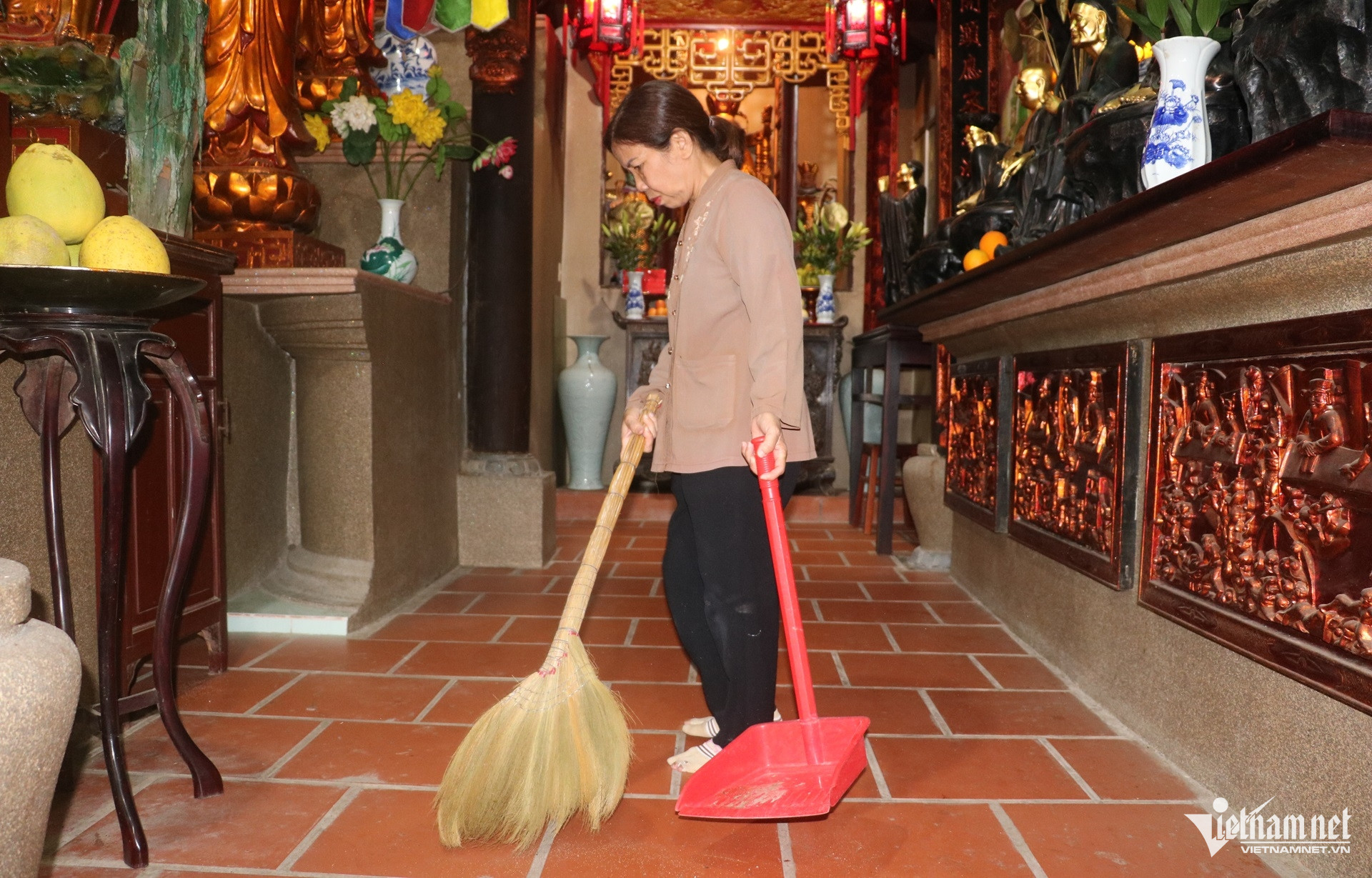 B&ecirc;n trong ch&ugrave;a Linh Phong nơi kim quan Trưởng l&atilde;o H&ograve;a Thượng Th&iacute;ch Tr&iacute; Tịnh nhập th&aacute;p - Ảnh 4.