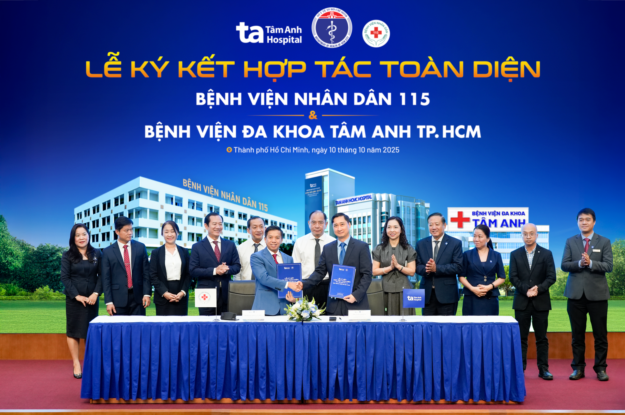 BV Tâm Anh và BV Nhân dân 115 ký hợp tác toàn diện, tiên phong hợp tác y tế công - tư - Ảnh 1.
