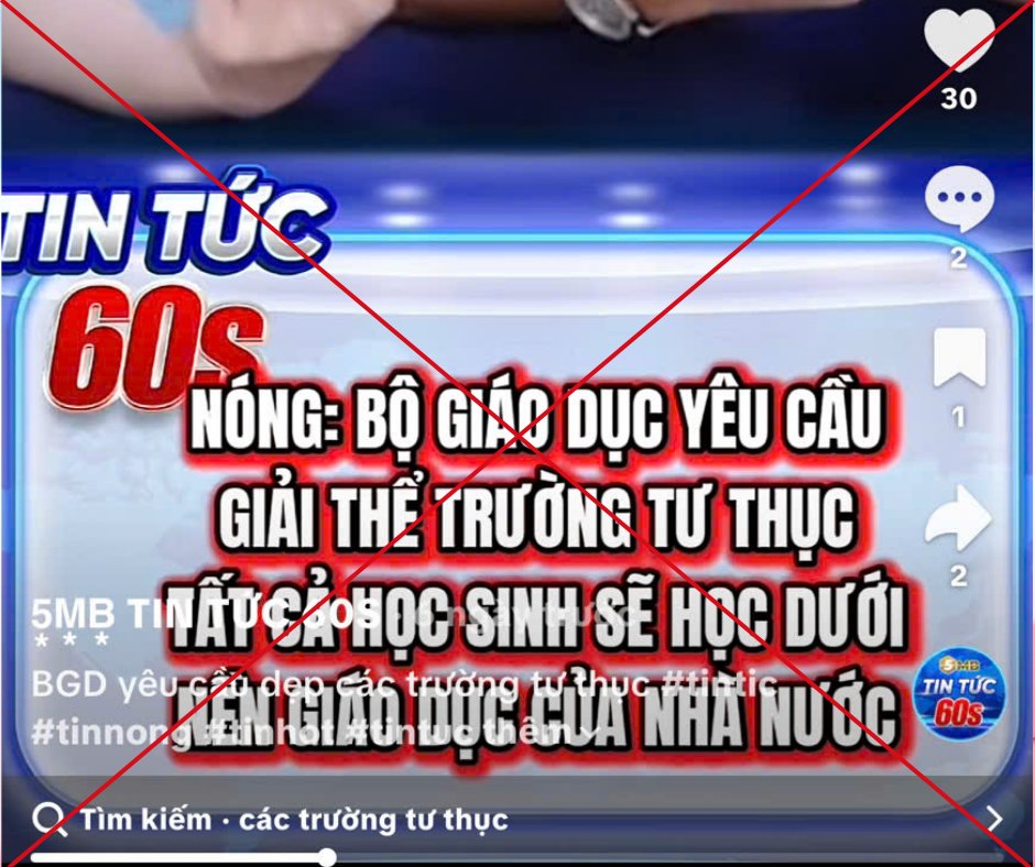 Bộ GD-ĐT cảnh b&aacute;o th&ocirc;ng tin sai sự thật "đ&oacute;ng cửa, giải t&aacute;n trường tư" - Ảnh 1.