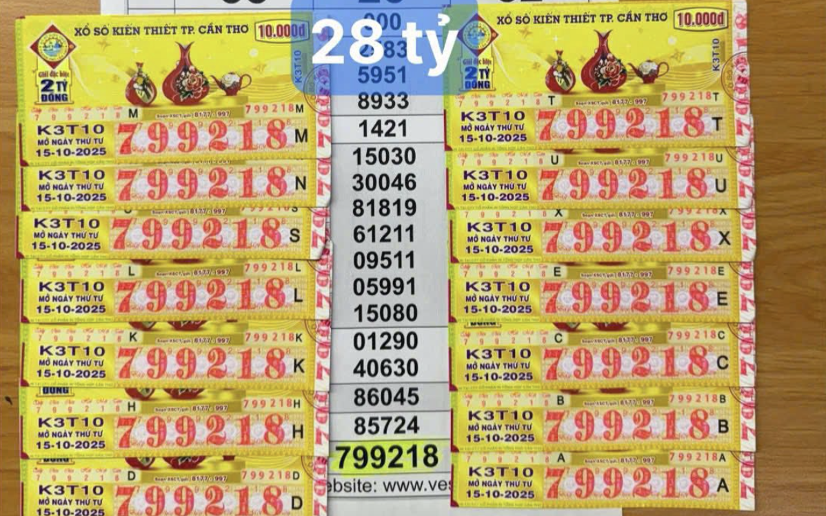 Mua vé số online, người phụ nữ ở Cần Thơ trúng gần 26 tỉ đồng