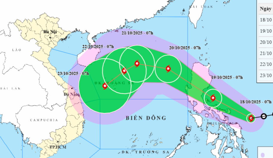 Bão Fengshen Thần gió mạnh lên cấp 10 , dự báo hướng vào biển Đông - Ảnh 1.