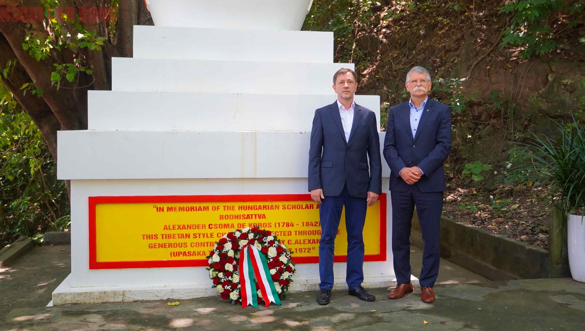 Chủ tịch Quốc hội Hungary Kover Laszlo thăm Bảo th&aacute;p tưởng nhớ học giả Sandor Korosi Csoma - Ảnh 6.