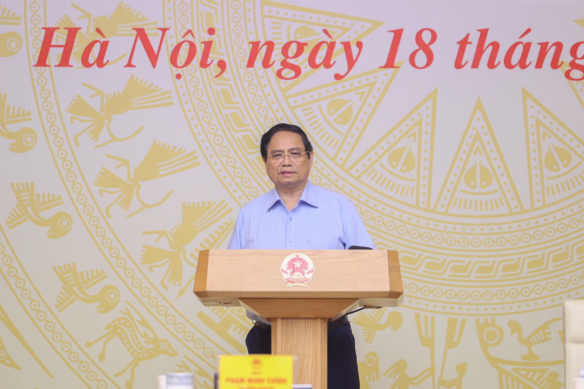 Thủ tướng Phạm Minh Chính phát biểu khai mạc hội nghị về đầu tư công . Ảnh: Nhật Bắc- Ảnh 1.