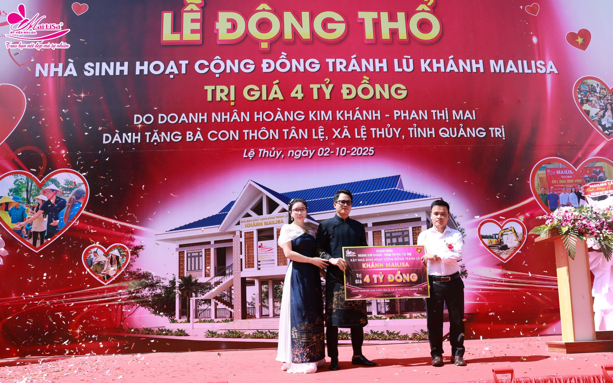Mailisa tài trợ xây nhà tránh bão, lũ cho cộng đồng ở Quảng Trị