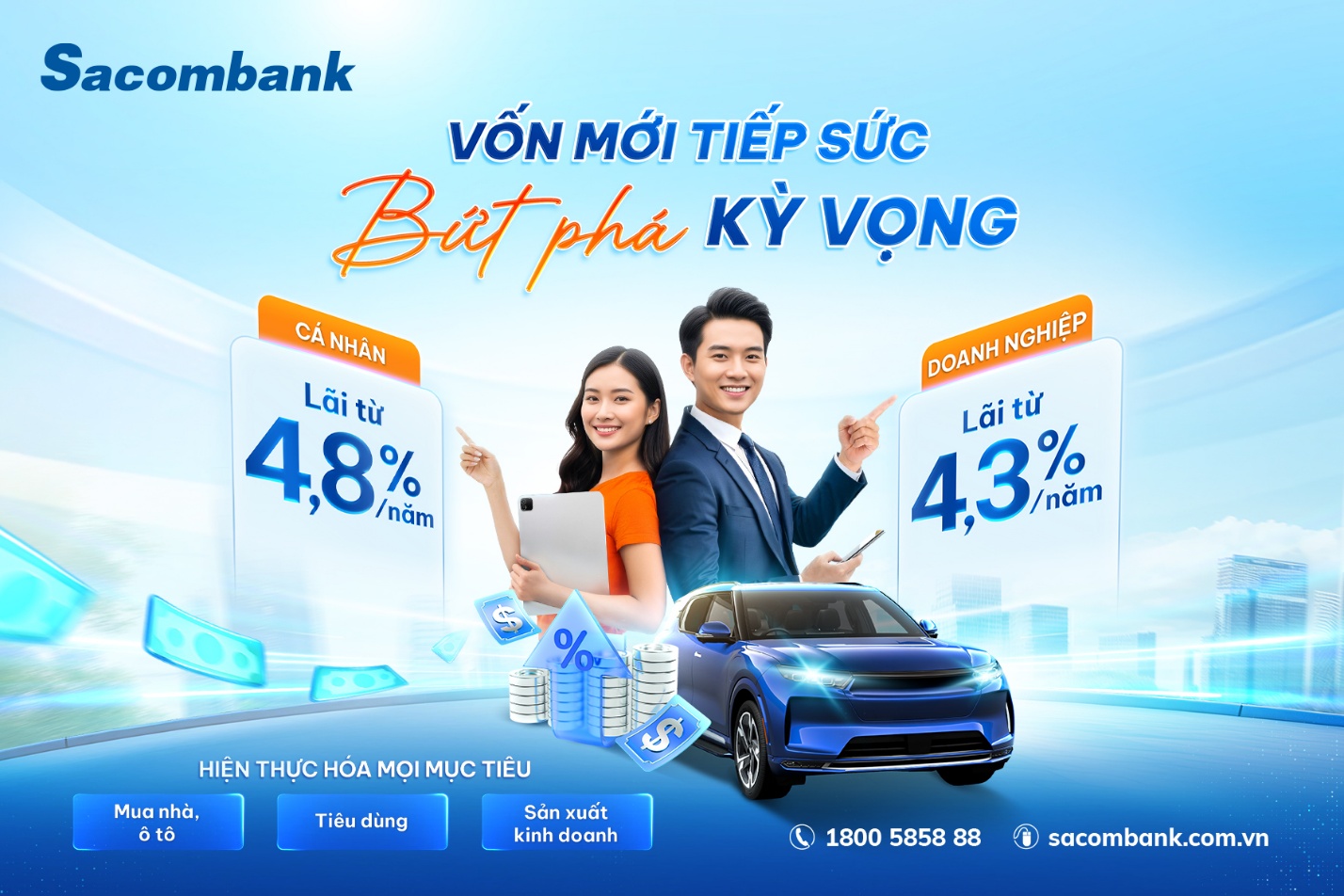 Sacombank tung g&oacute;i vay 40.000 tỷ đồng, l&atilde;i suất từ 4,3%/năm &ndash; tiếp sức t&agrave;i ch&iacute;nh cho kh&aacute;ch h&agrave;ng- Ảnh 1.