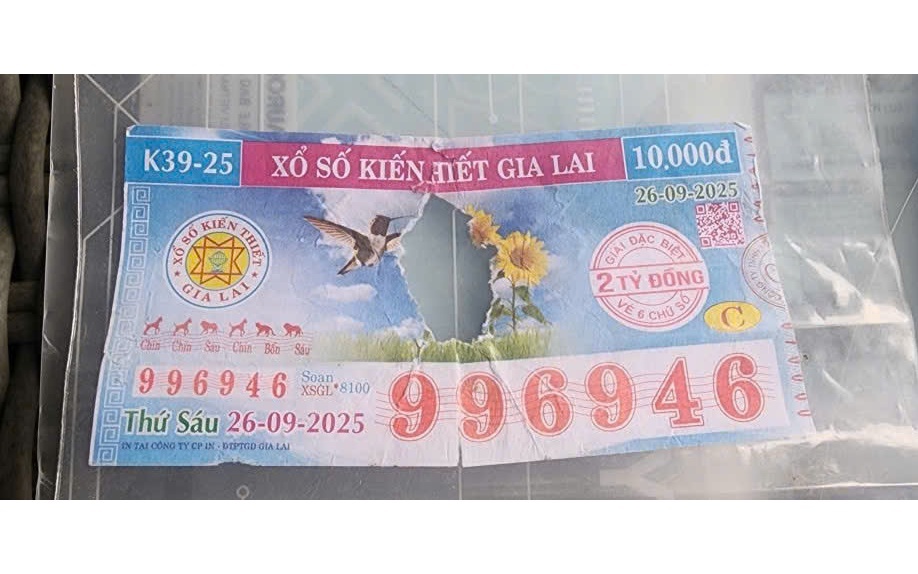 Vé số trúng 2 tỉ bị rách: Công ty XSKT Gia Lai trả lời chính thức