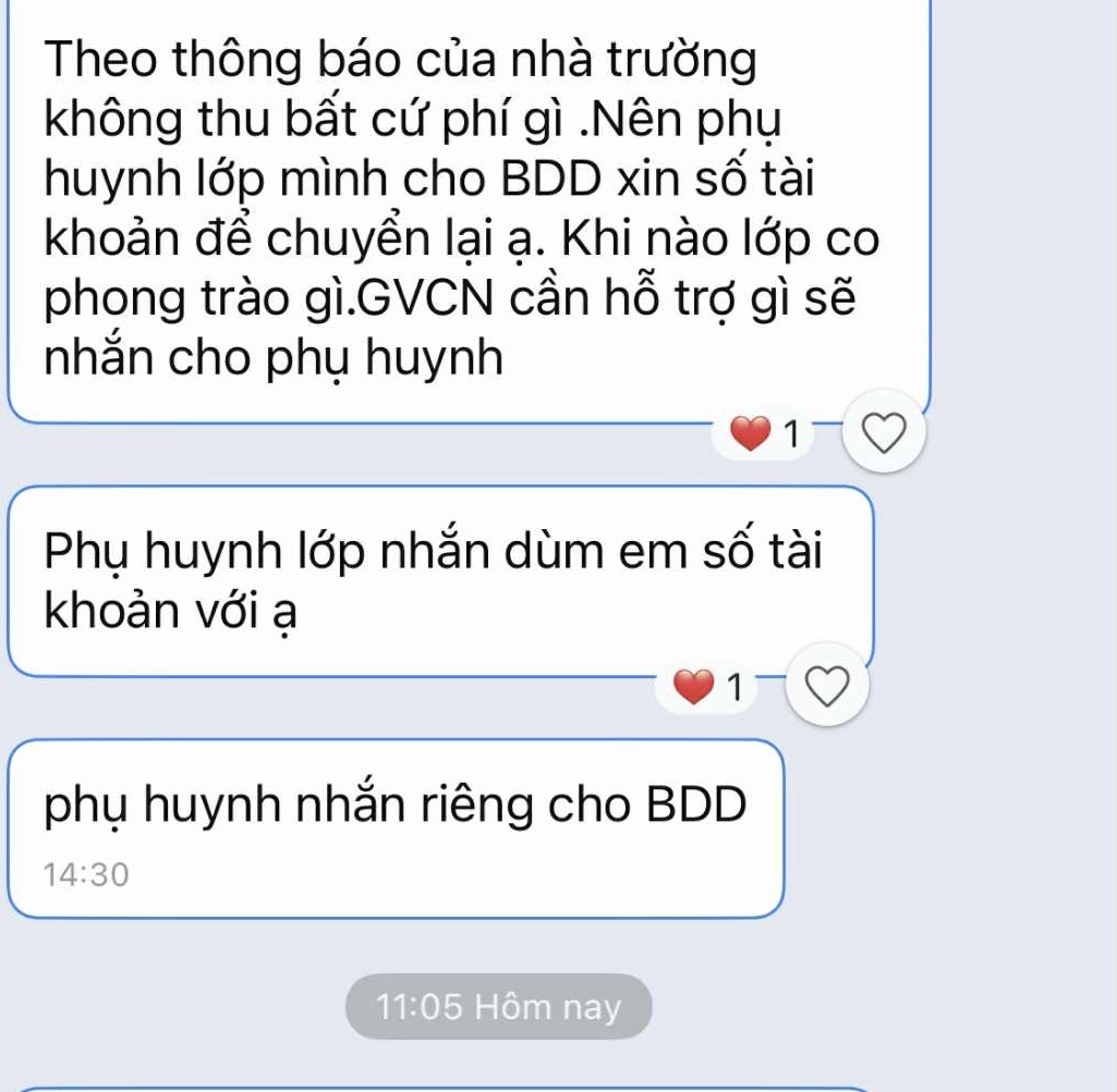 Những th&ocirc;ng b&aacute;o "lạ" của trường học ở TP HCM: Mong phụ huynh kh&ocirc;ng ủng hộ - Ảnh 2.