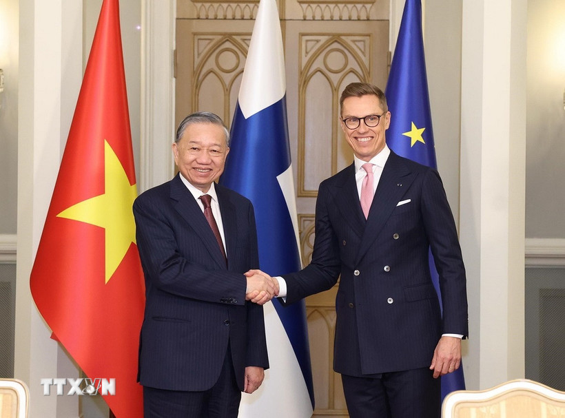 Tổng Bí thư Tô Lâm hội đàm với Tổng thống Phần Lan Alexander Stubb - Ảnh 1.