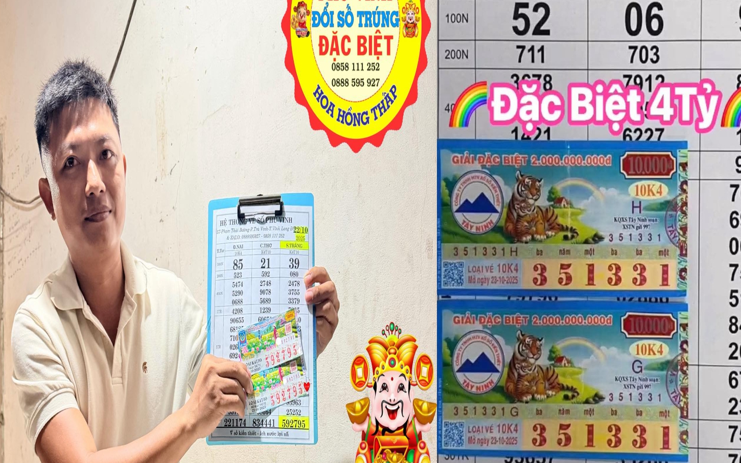 Xổ số miền Nam: Mua vé số lúc đi thăm bệnh, nam công nhân trở thành tỉ phú