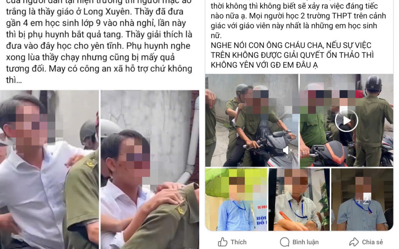 Làm rõ nghi vấn một "thầy giáo ở An Giang dụ học sinh vào nhà nghỉ"