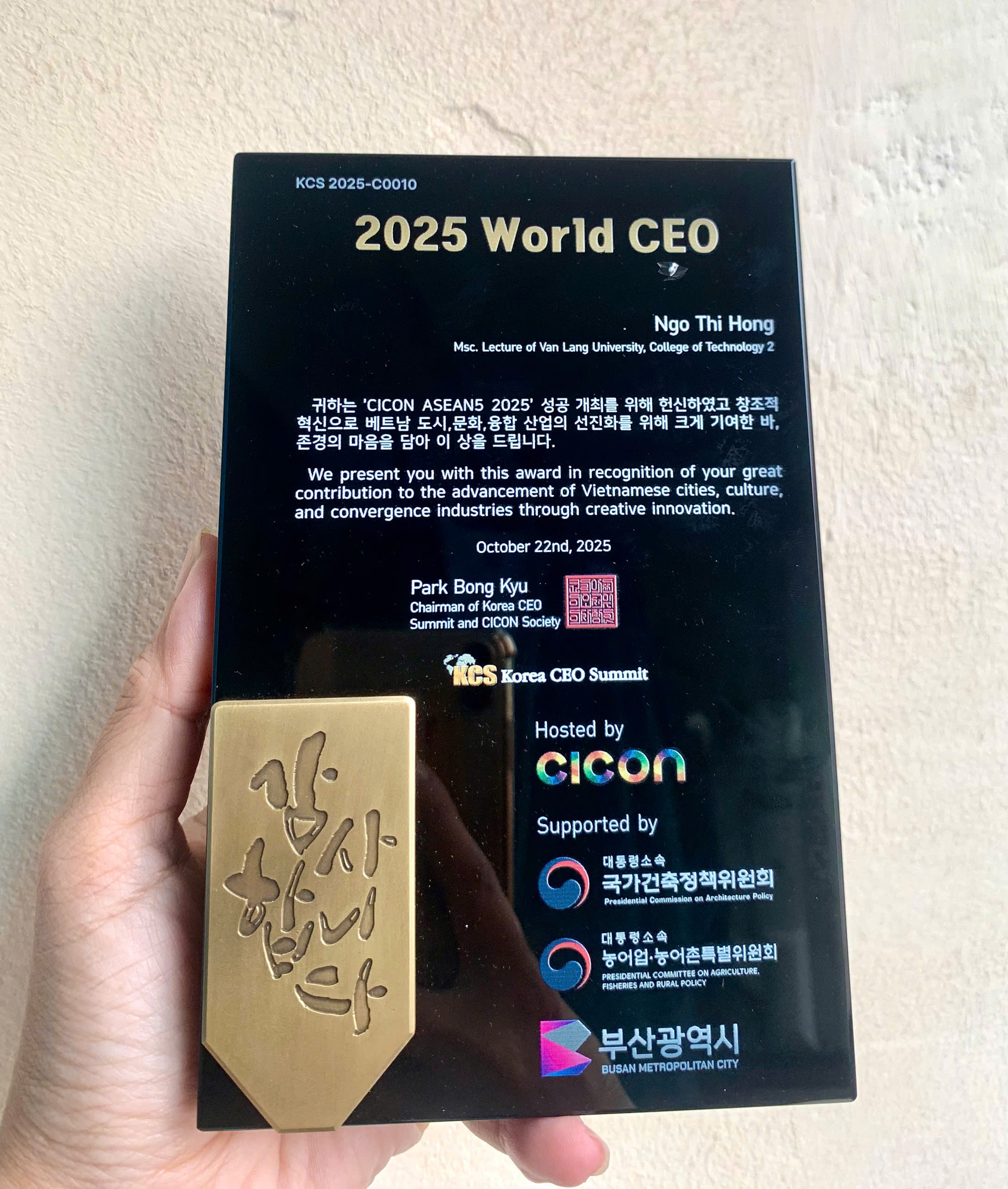 Giảng viên Việt Nam được vinh danh tại Diễn đàn CICON ASEAN 5+ 2025 - Ảnh 5.