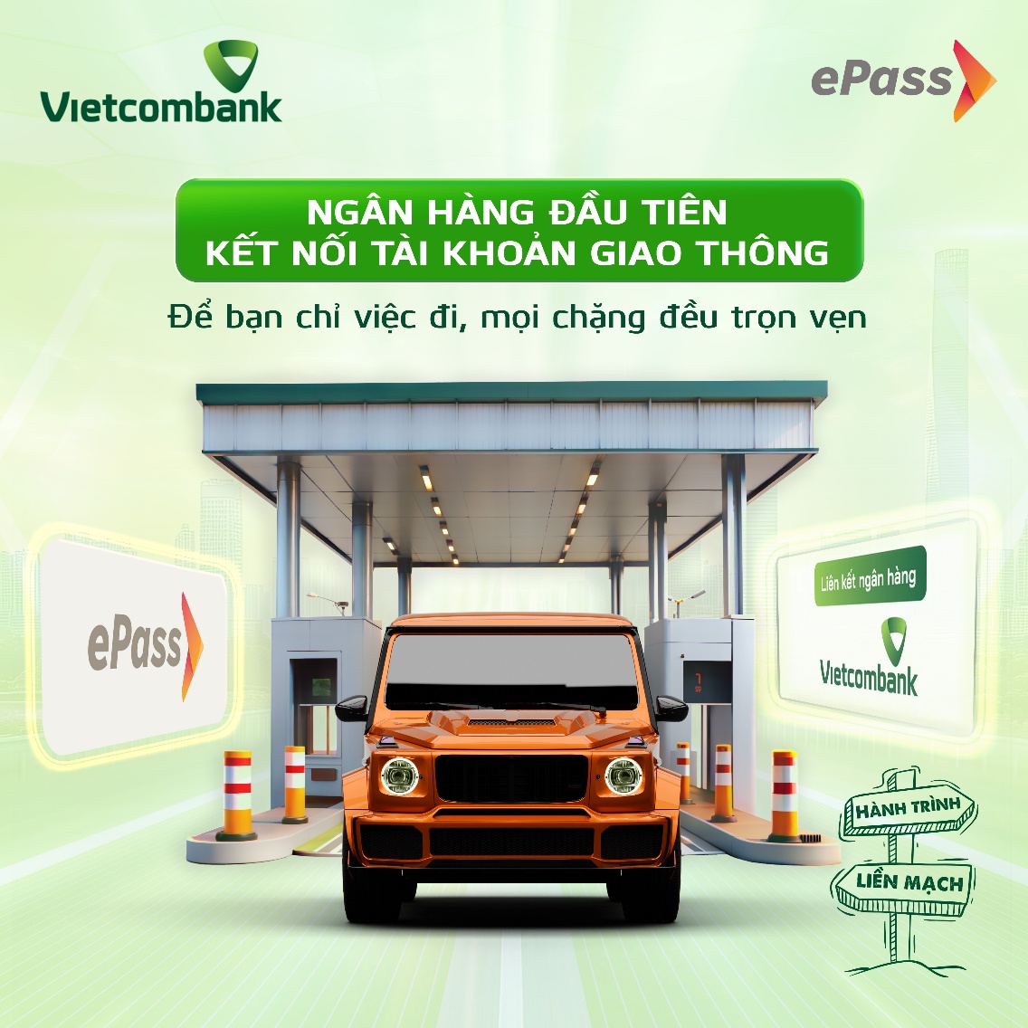 Ng&acirc;n h&agrave;ng đầu ti&ecirc;n li&ecirc;n kết t&agrave;i khoản giao th&ocirc;ng ePass - Ảnh 1.