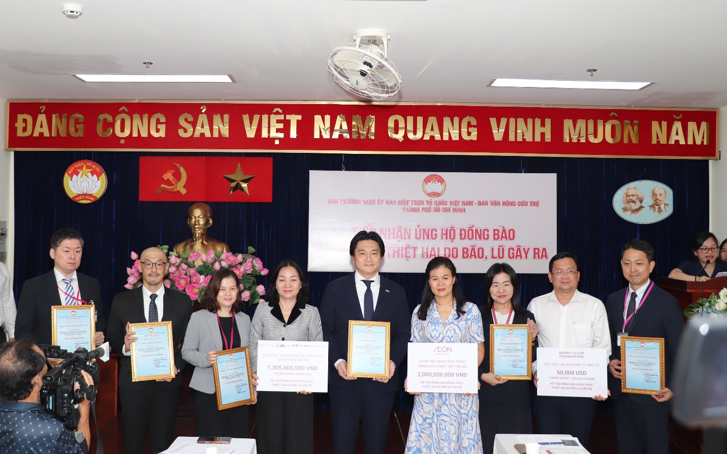 AEON hỗ trợ người dân bị ảnh hưởng bởi bão Matmo và Bualoi hơn 4,6 tỉ đồng