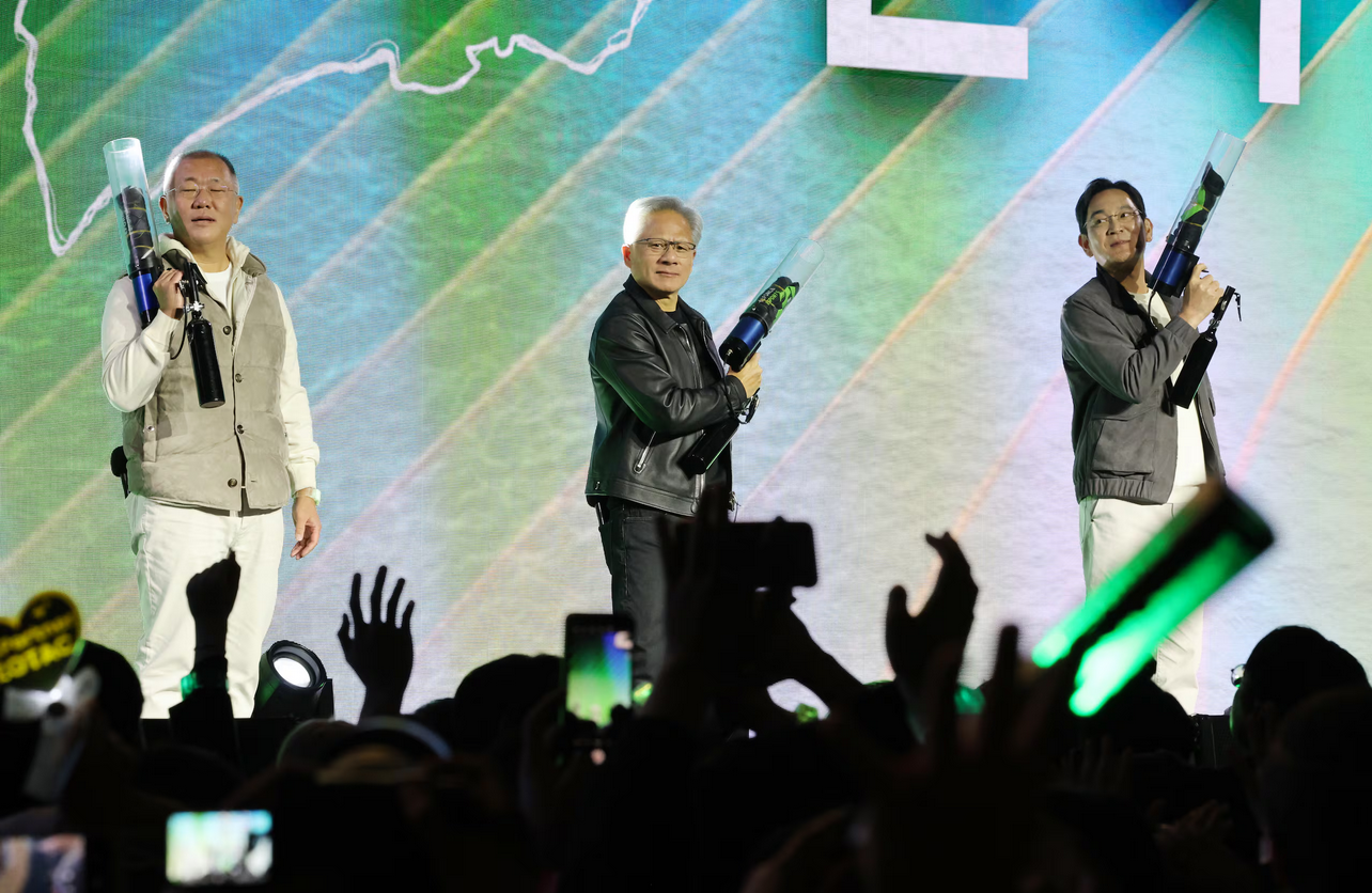 Jensen Huang ăn tối 'g&agrave; bia' c&ugrave;ng l&atilde;nh đạo Samsung v&agrave; Hyundai - Ảnh 5.