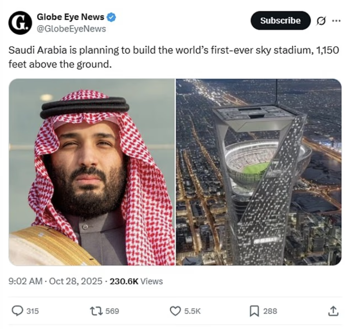 Sản phẩm AI "sân vận động World Cup trên không" gây ngỡ ngàng cả thế giới - Ảnh 3.