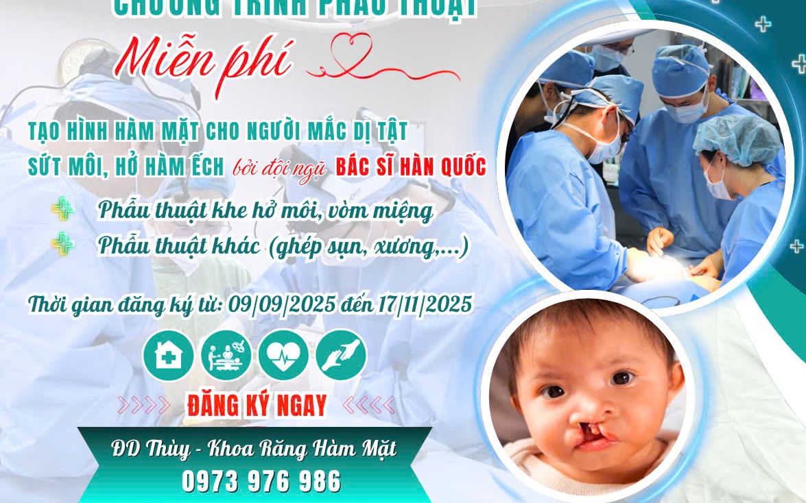 Tin vui cho trẻ em bị sứt môi, hở hàm ếch tại TP HCM
