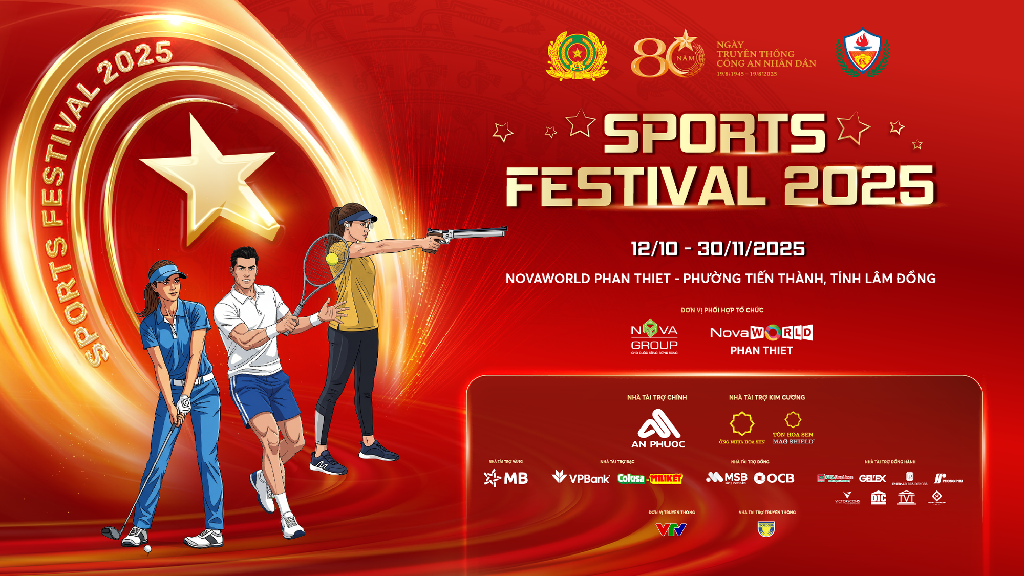 Sports Festival giai đoạn 2: B&ugrave;ng nổ với Tennis, Golf, Bắn s&uacute;ng hơi tại NovaWorld Phan Thiet - Ảnh 1.