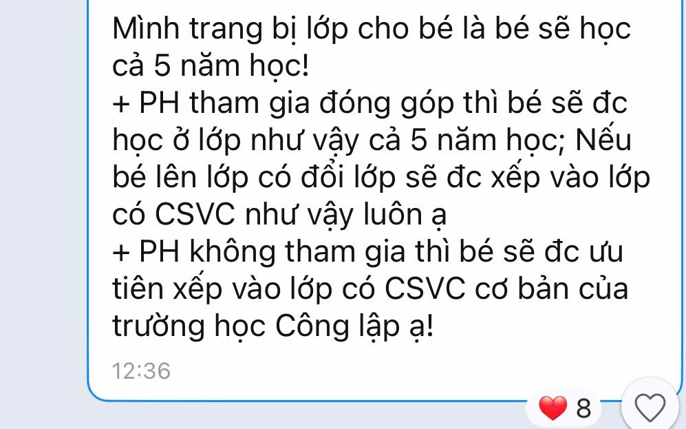 TP HCM: Xôn xao những tin nhắn vận động phụ huynh học sinh "đóng góp"