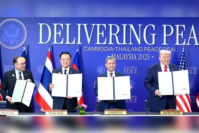 Tổng thống Mỹ ra tay, Campuchia - Thái Lan giải trừ vũ khí biên giới - Ảnh 1.