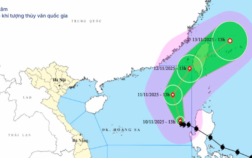 Bão Fung Wong giật cấp 16, đổi hướng di chuyển