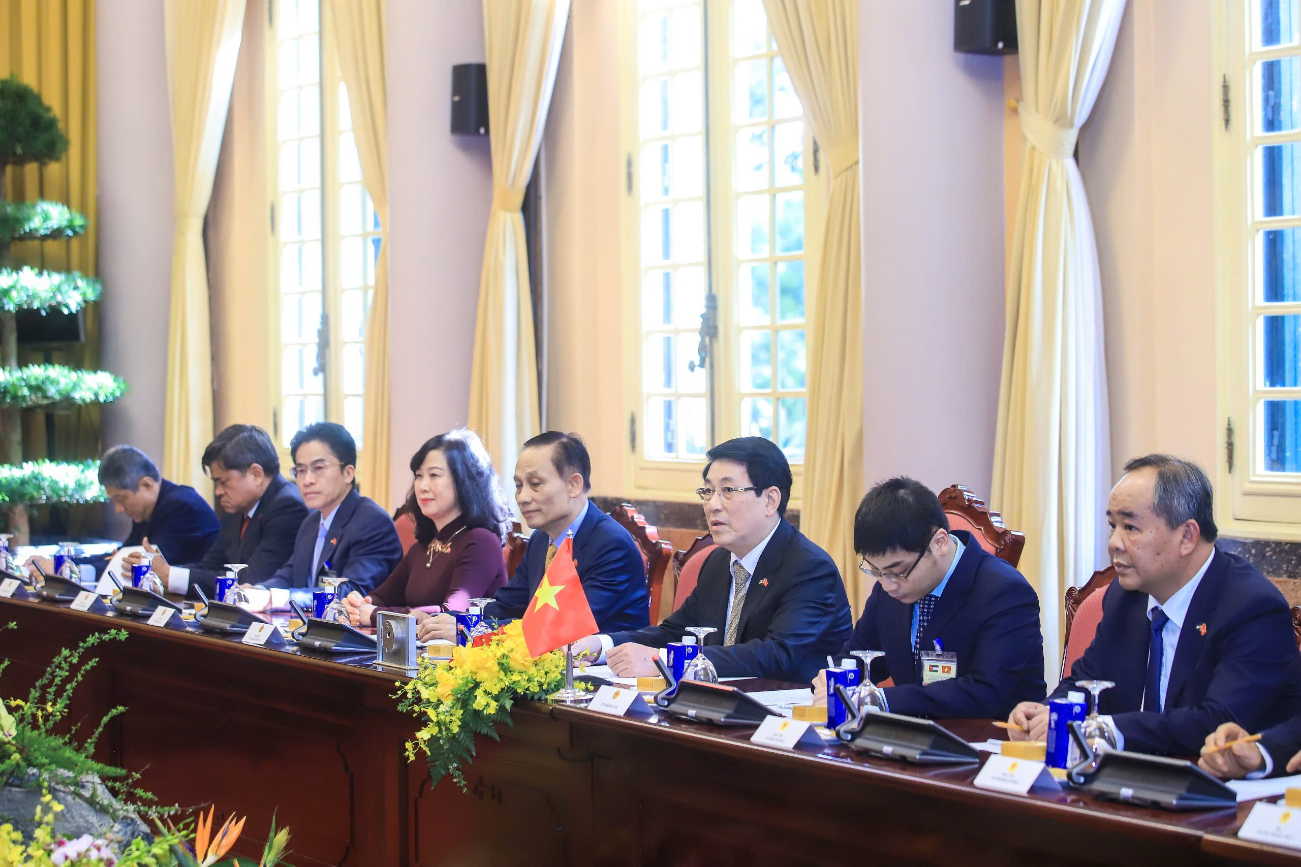 Chủ tịch nước Lương Cường chủ tr&igrave; lễ đ&oacute;n ch&iacute;nh thức Quốc vương Jordan - Ảnh 15.