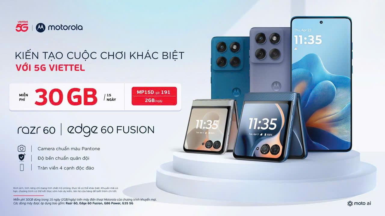 Motorola t&aacute;i xuất ở Việt Nam c&ugrave;ng đối t&aacute;c 5G Viettel  - Ảnh 2.