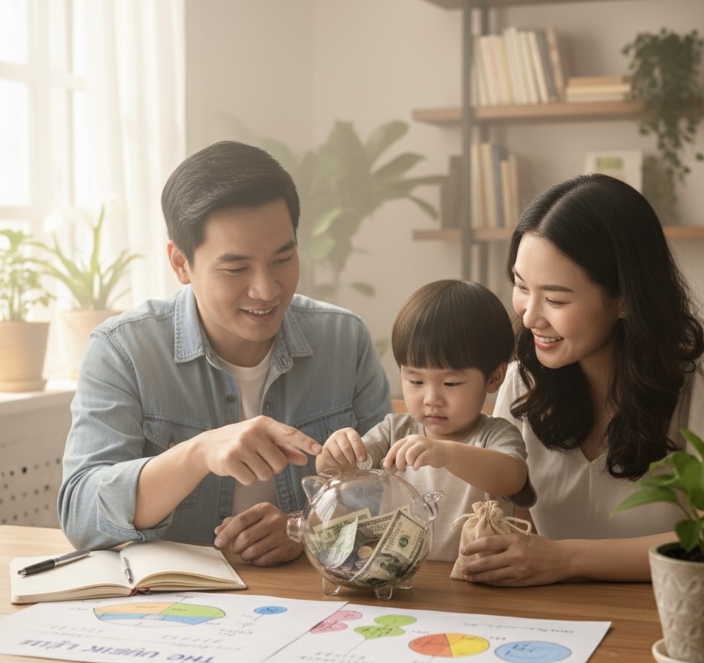 Dạy con &yacute; thức tiết kiệm - Ảnh 1.