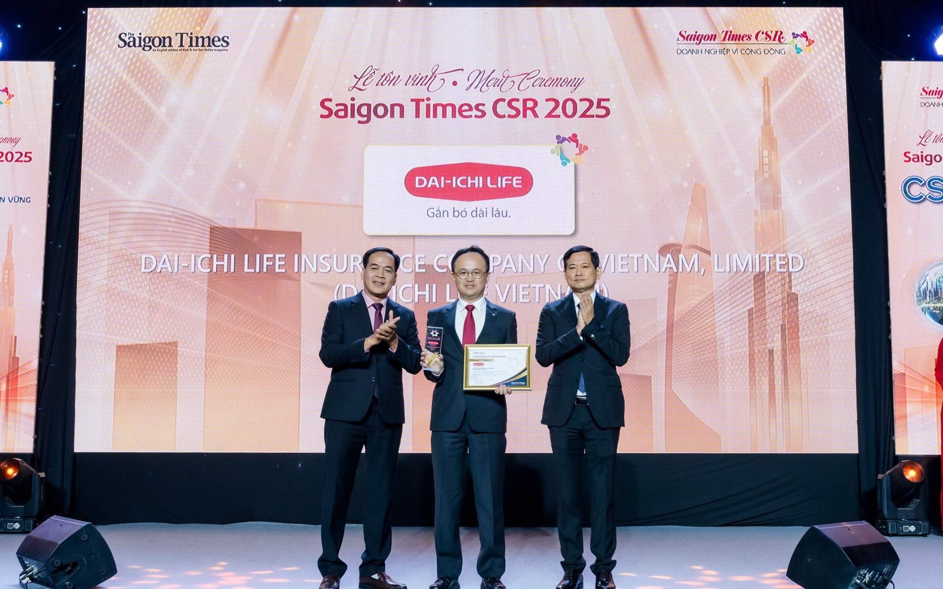 Dai-ichi Life Việt Nam được vinh danh “Doanh nghiệp vì cộng đồng - Saigon Times CSR”