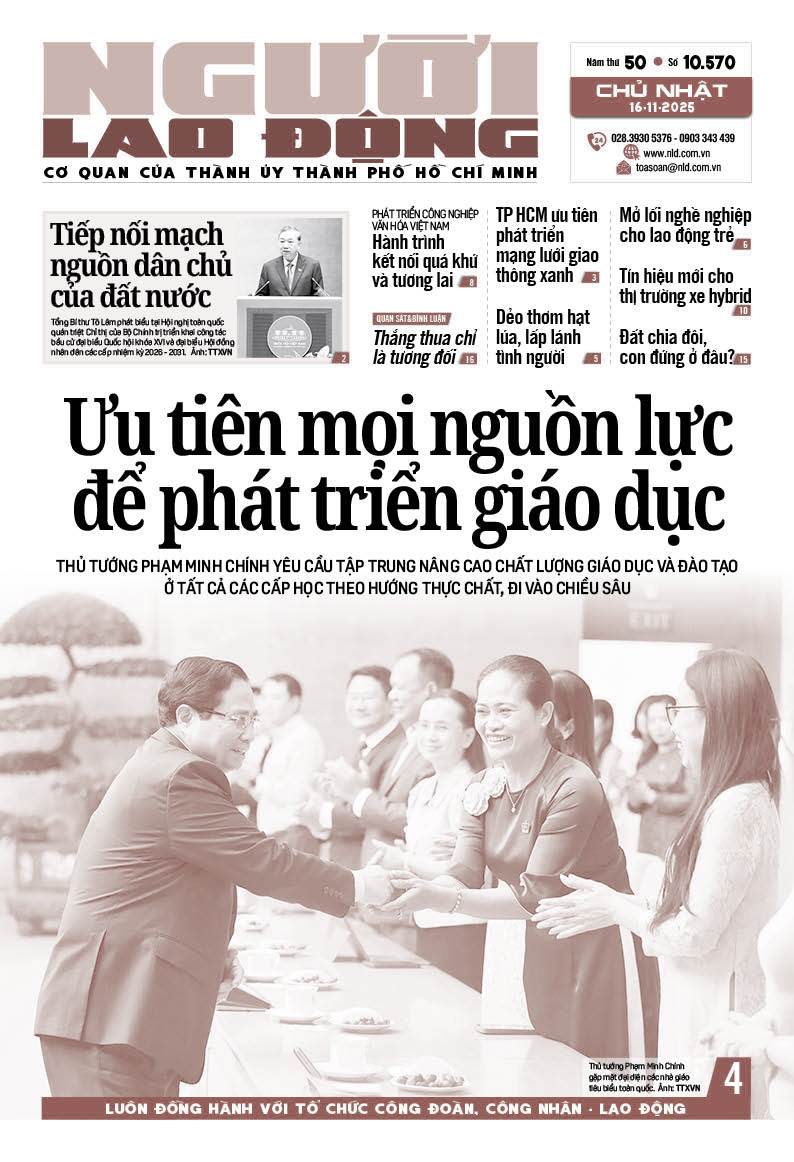 Báo in ngày 16-11: Ưu tiên mọi nguồn lực để phát triển giáo dục - Ảnh 1.