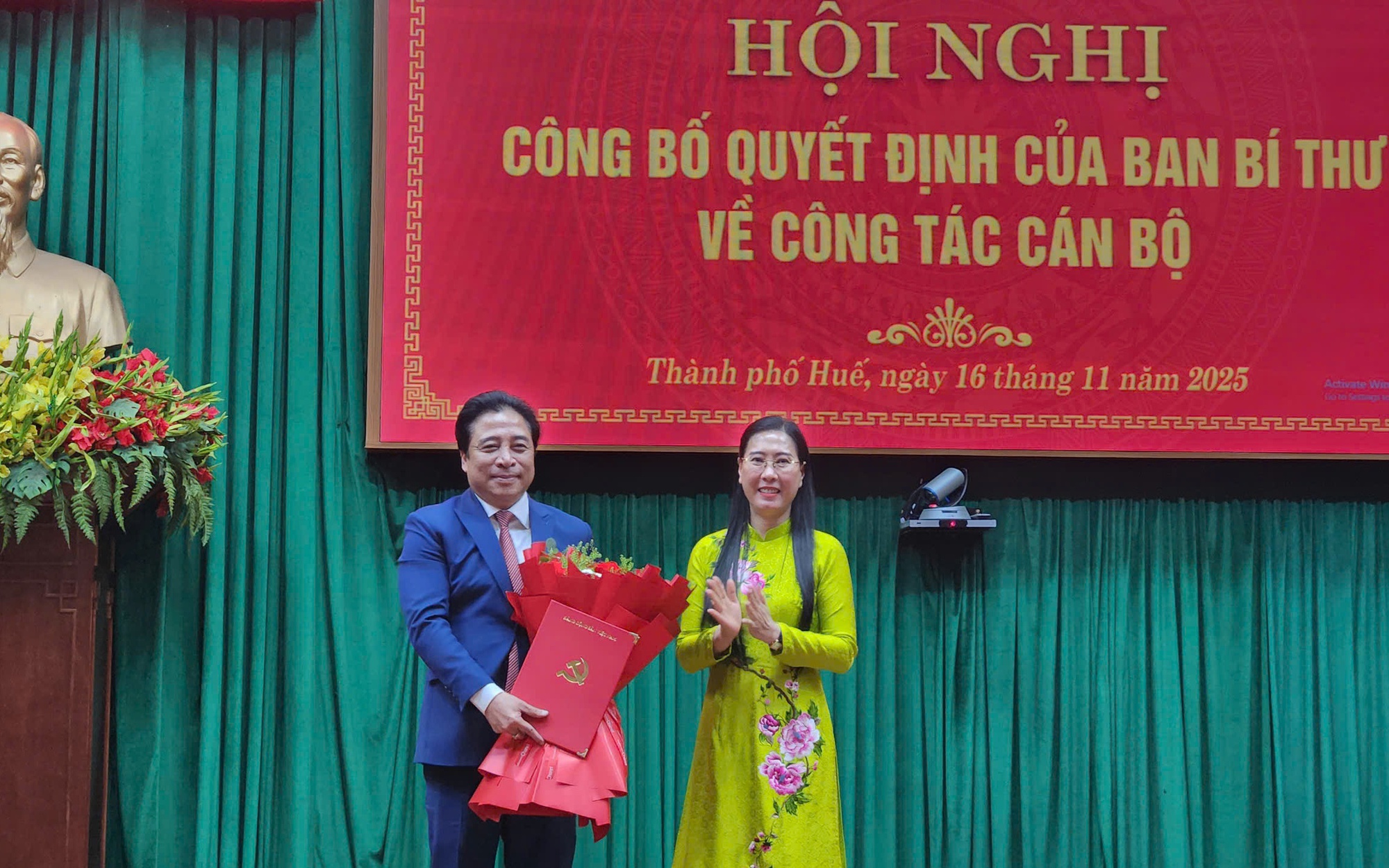 Công bố quyết định của Ban Bí thư về công tác cán bộ  ở TP Huế
